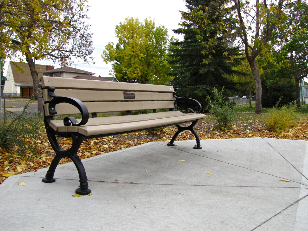 Classic Park Bench with Arms - Wishbone Site Furnishings